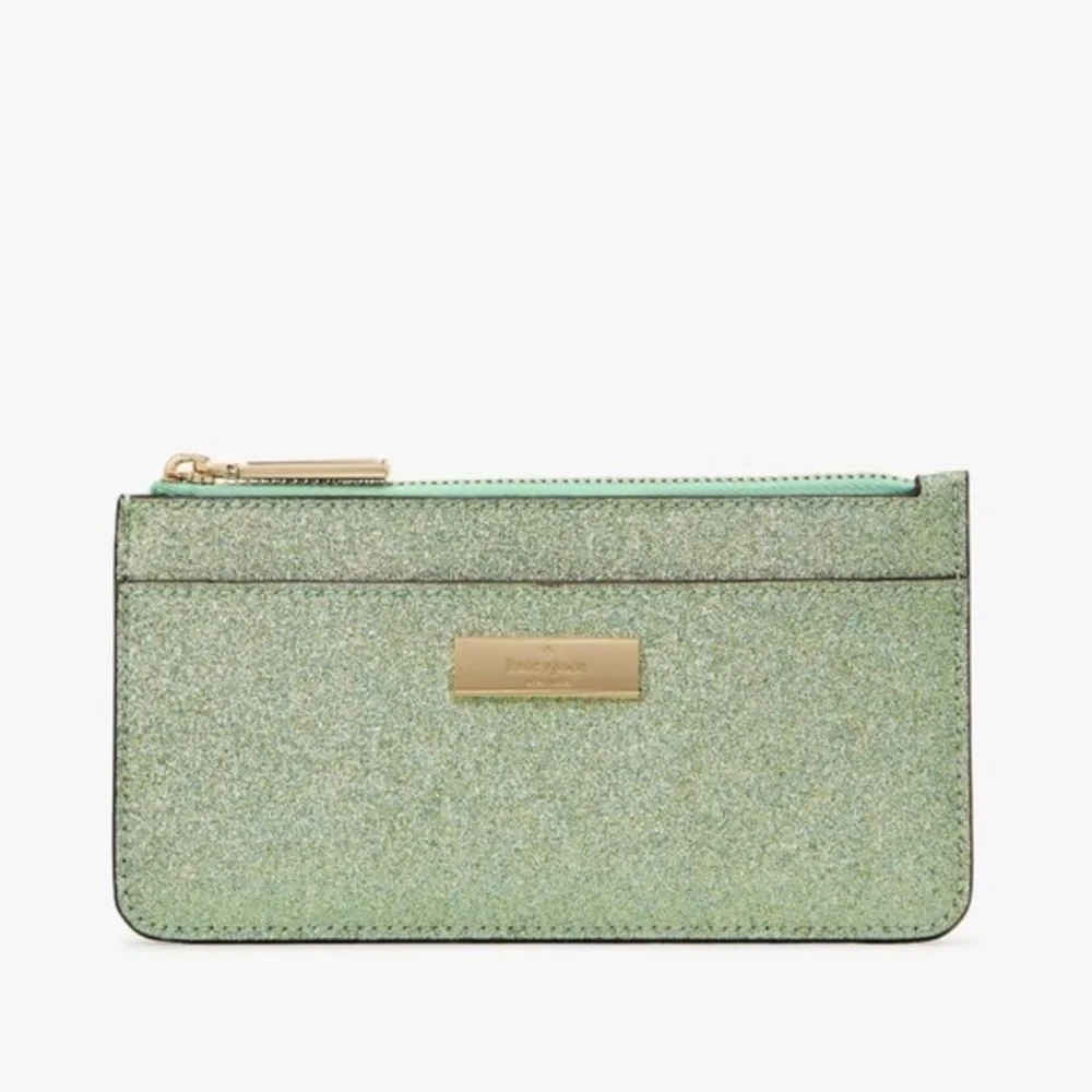 Kate Spade Kenzie Boxed Glitter Large Slim Wallet Cardholder